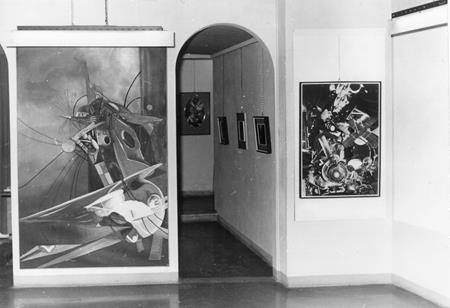 Foto di Venino Naldi ad una sua mostra