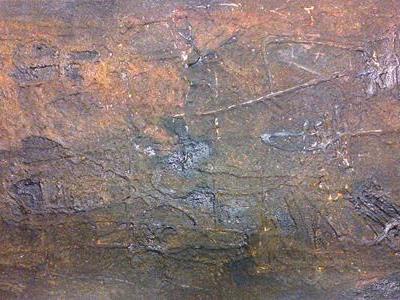 Quadro materico di Venino Naldi