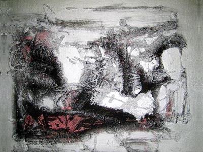 Quadro materico di Venino Naldi